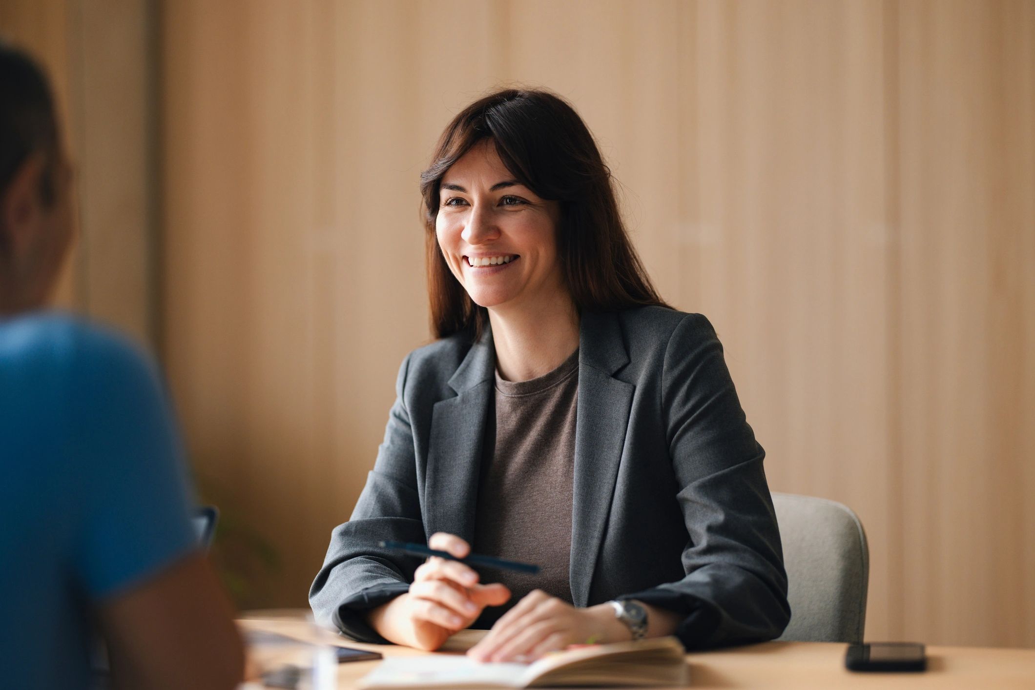 Professional legal consultation in an office